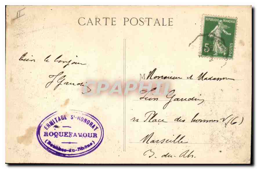 CPA Environs d'Aix en Provence Roquefavour La Route et le Pont  — Rückseite