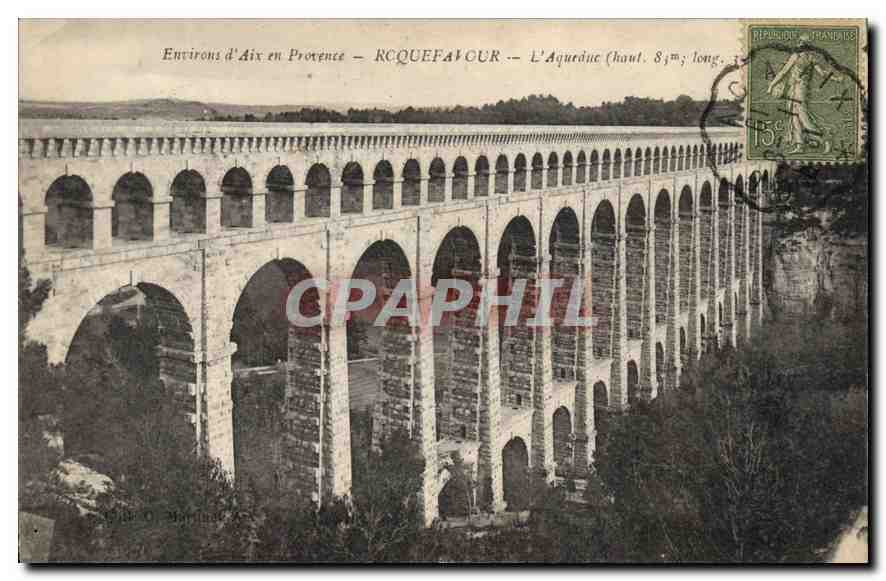 CPA Environs d'Aix en Provence Roquefavour L'Aqueduc 