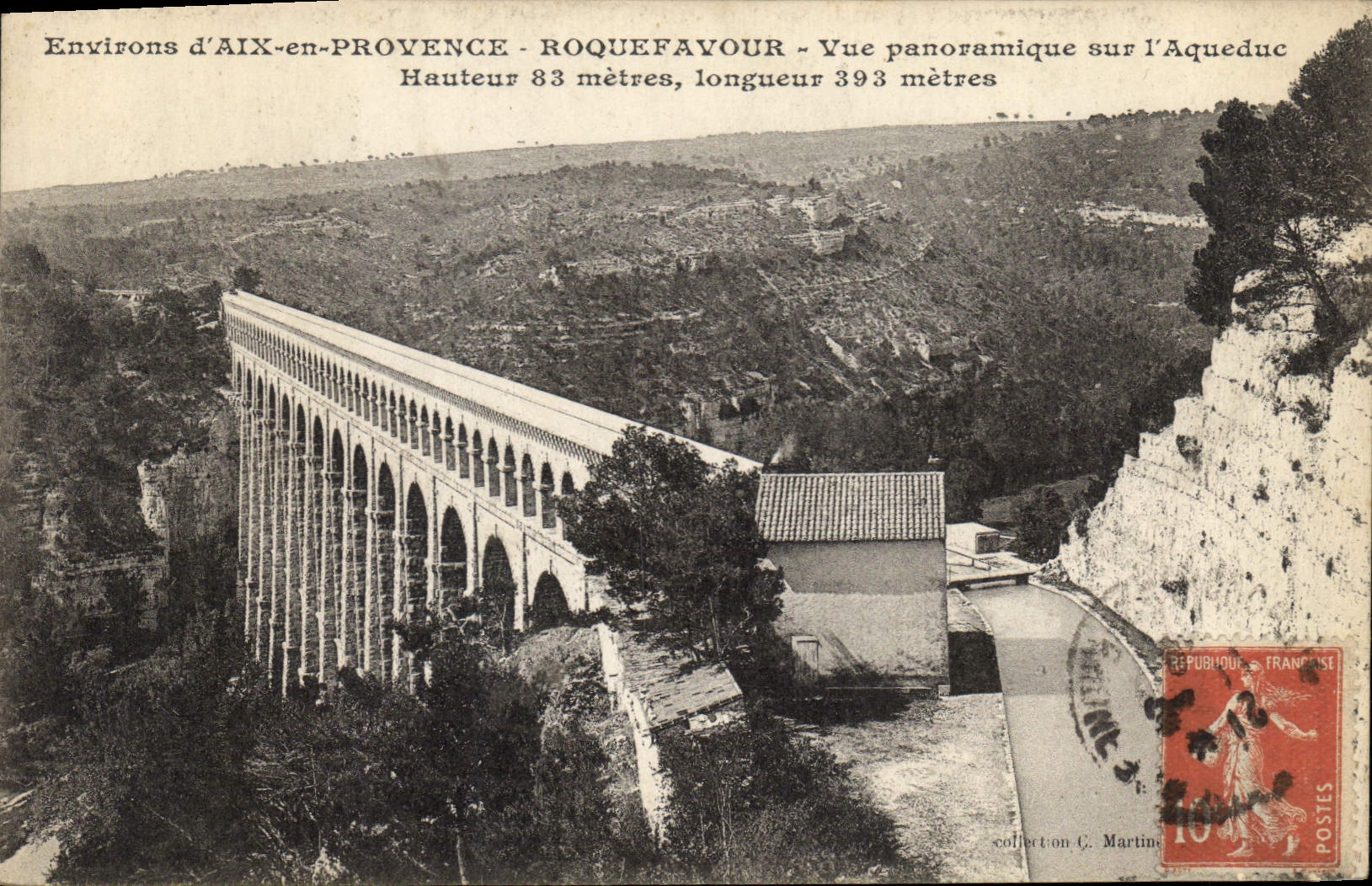 CPA Environs d'Aix en Provence Roquefavour Vue panoramique sur l'Aqueduc 