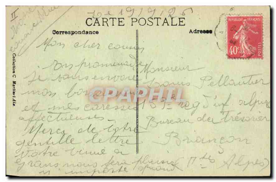CPA Environs d'Aix en Provence Roquefavour Les Trois Ponts  — Rückseite