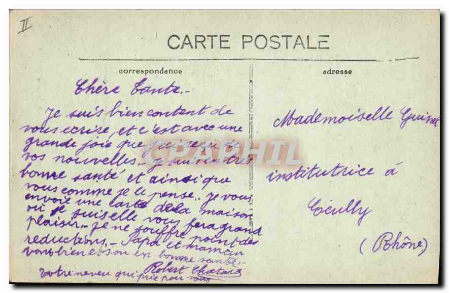 CPA Petit Noviciat des Missions Francaises d'Orient Petit Castelet pres Tarascon B du R La Chapelle  — Rückseite