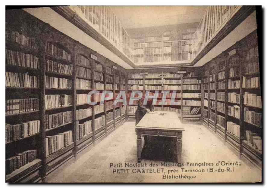 Bibliothèque — Petit Noviciat des Missions Françaises d'Orient, près Tarascon (B.-du-R.) — Éditeur : Petit Castelet
