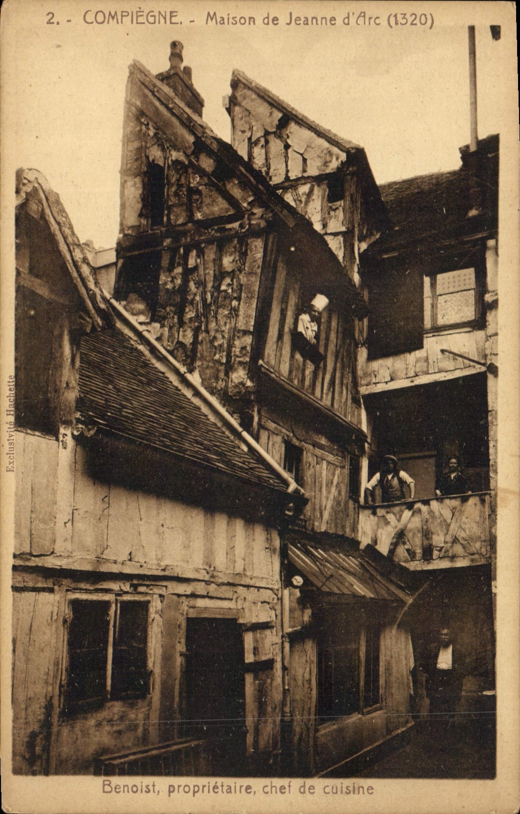 CPA Compiegne Maison de Jeanne d'Arc Benoist proprietaire chef de cuisine