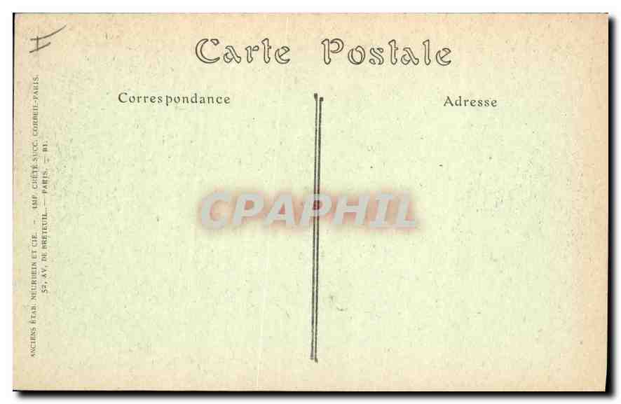CPA Palais de Compiegne Facade principale cote du Parc  — Rückseite