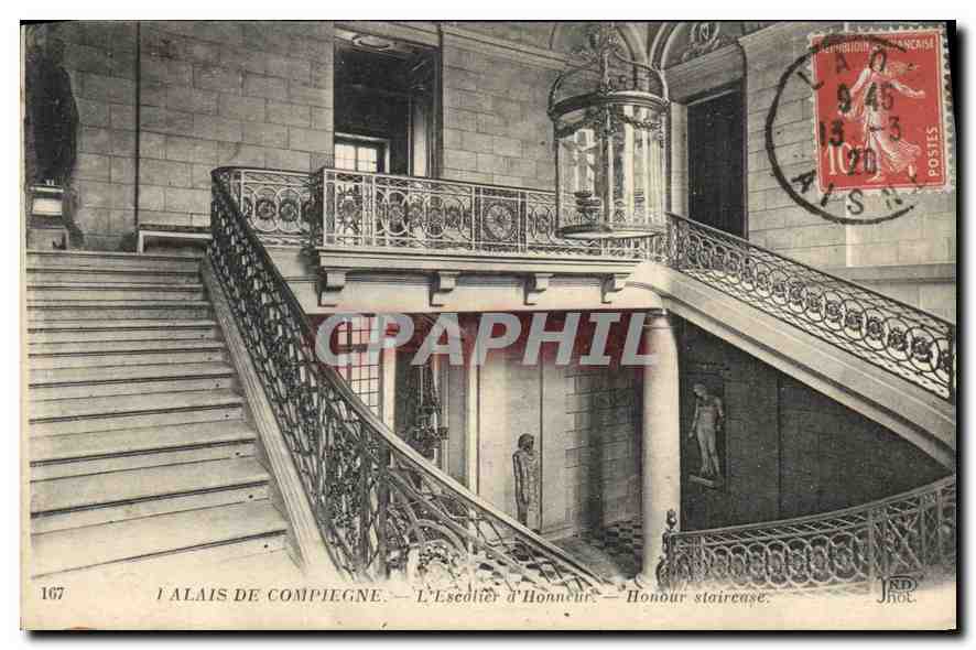 CPA Palais de Compiegne L'Escalier d'Honneur 