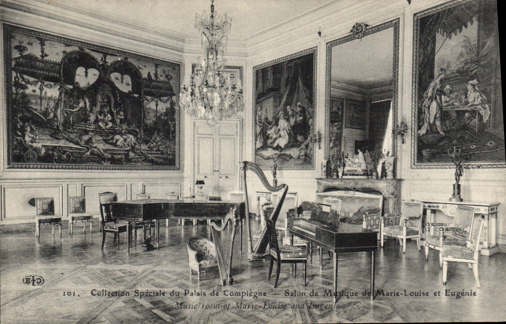 Salon de Musique de Marie-Louise et Eugénie — Collection Spéciale du Palais de Compiègne — Éditeur B.P.D. n°101