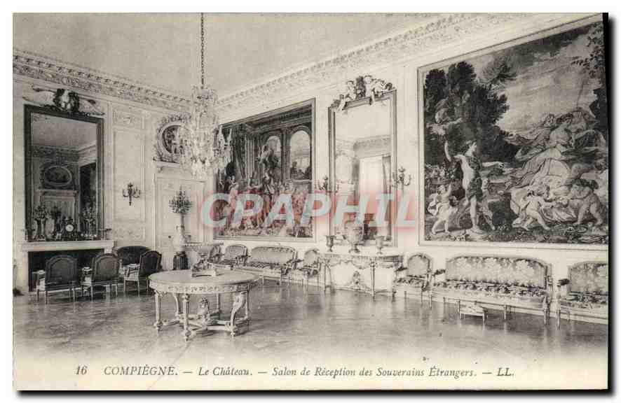 CPA Compiegne Le Chateau Salon de Reception des Souverains Etragers 