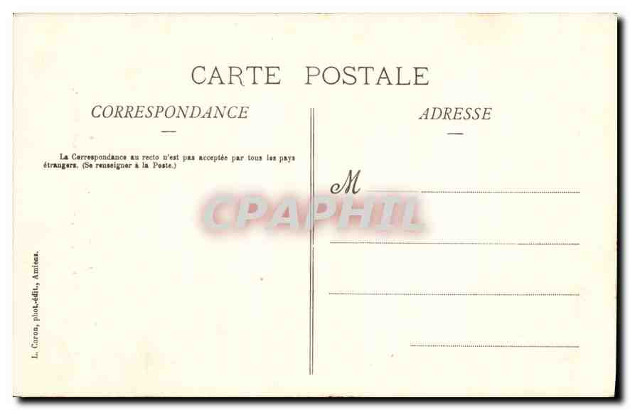 CPA Amiens Cathedrale L'Enfant Pleureur Chef d'Oeuvre de Blasset  — Back