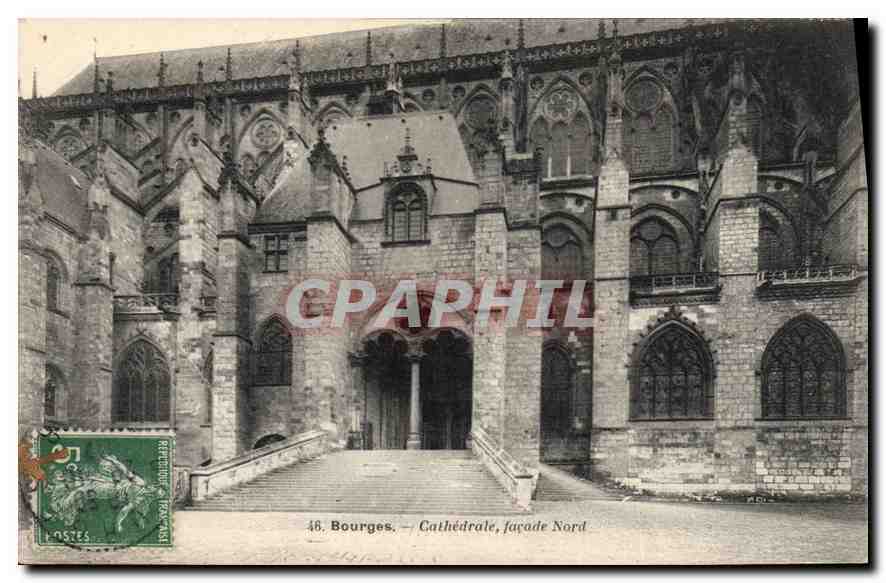 Bourges — Cathédrale, façade Nord — CPAPHIL