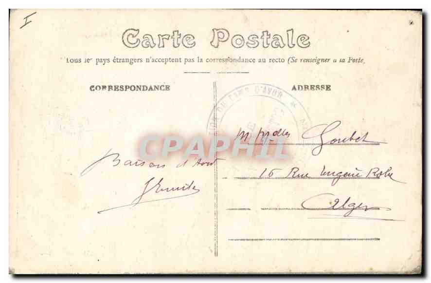 Vintage Postcard Bourges Statue of Jacques Coeur — Back
