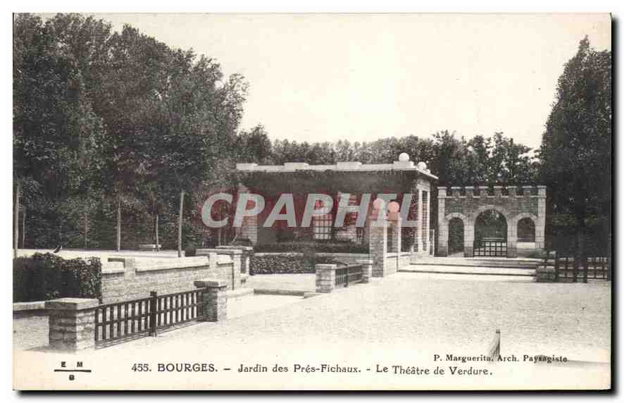 CPA Bourges Jardin des Pres Fichaux Le Theatre de Verdure 