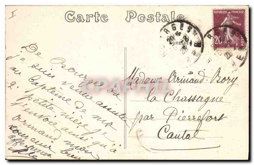 CPA Bourges Cathedrale Portail Central Le Jugement Dernier La Sentence  — Rückseite