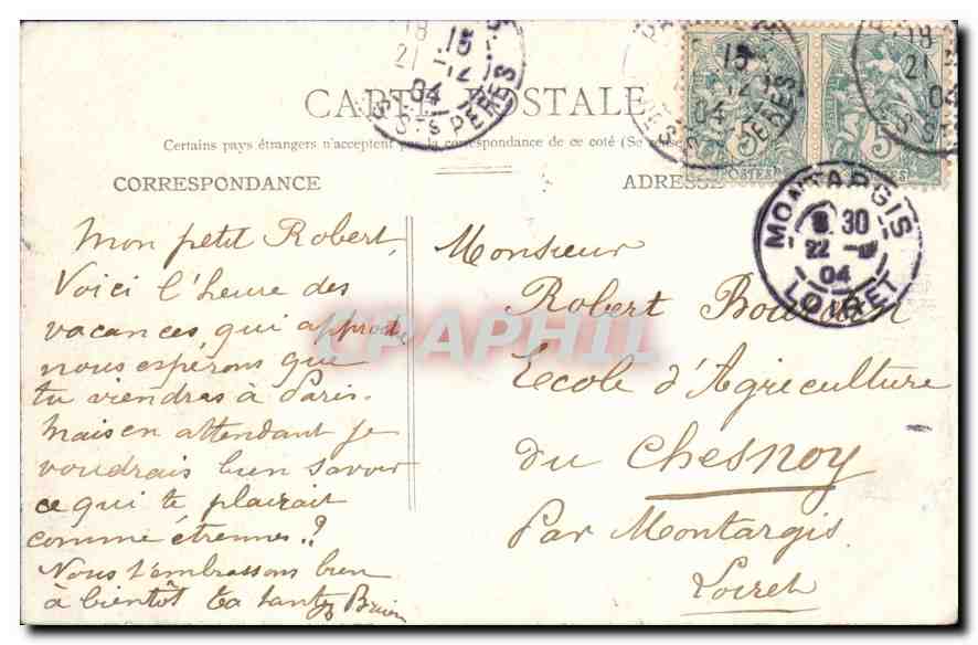 CPA Paris La Rue Soufflot et le Pantheon  — Rückseite