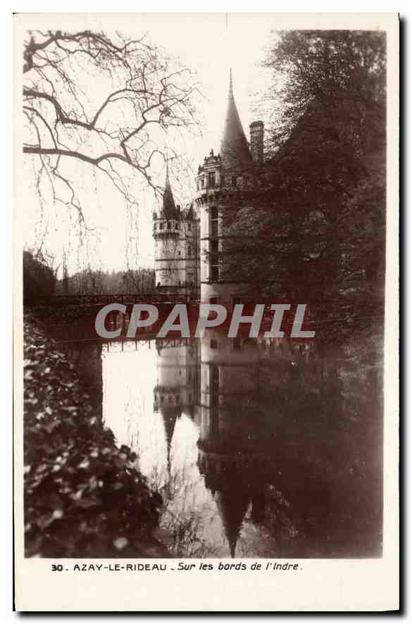 CPA Azay le Rideau Sur les bords de l'Indre 