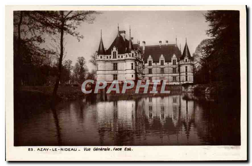 CPA Azay le Rideau Vue Generale Face Est 