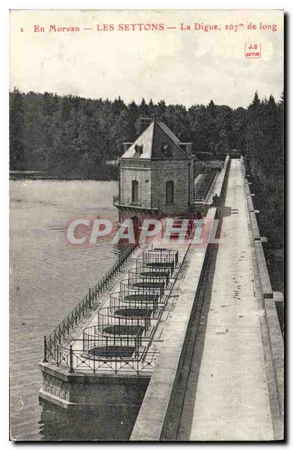 CPA En Morvan Les Settons La Dique 