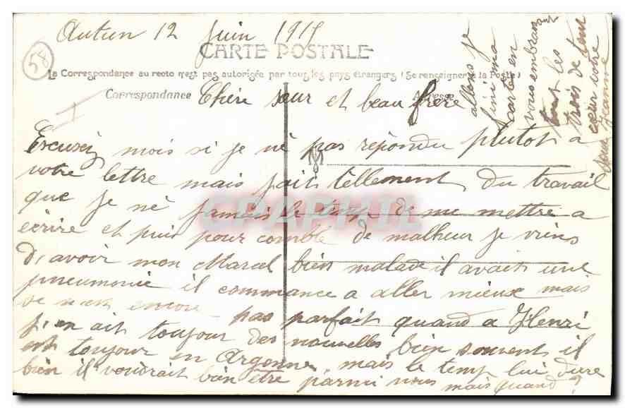 CPA En Morvan Les Settons La Dique  — Verso