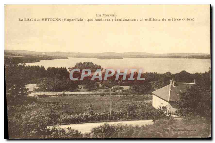 CPA En Morvan Le Lac Settons Superficie 