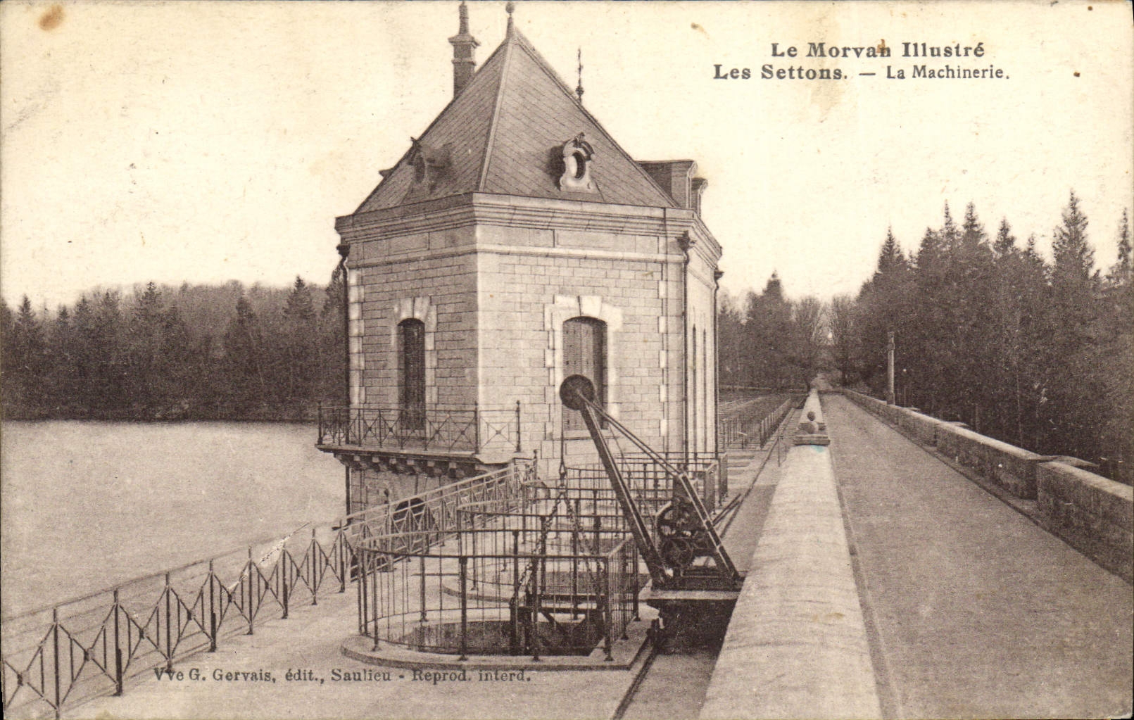 CPA Le Morvan Illustre Les Settons La Machinerie 