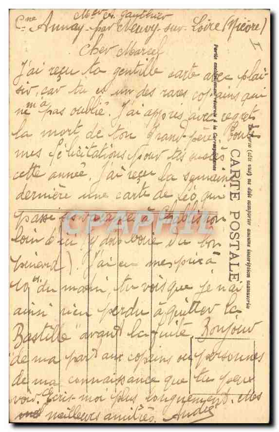 CPA Les Settons Nievre Digue du Lac pendant l'assechement automune 1923  — Rückseite