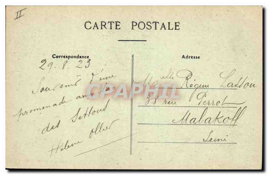 Le Lac des Settons — Maison du Garde — éditeur anonyme, n° 1418 — Reverso