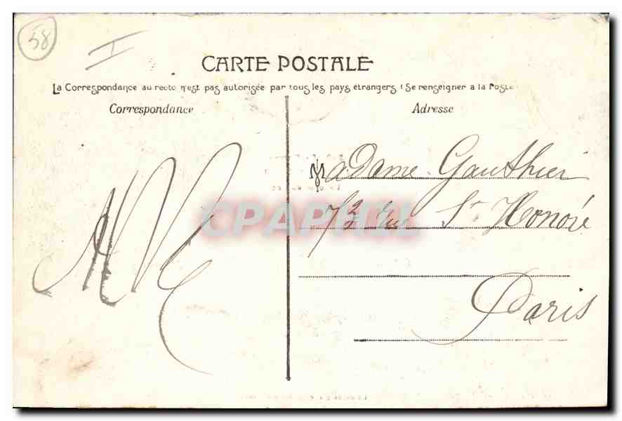 CPA En Morvan Lac des Settons un coin du Lac  — Rückseite