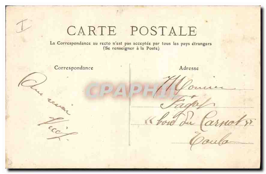 Tarascon — L'Entrée des Tourelles du Château du Roi René — Gaston fils, édit. — Verso