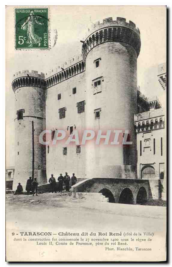 Tarascon — Château dit du Roi René (côté de la Ville) — Phot. Blanchin, Tarascon