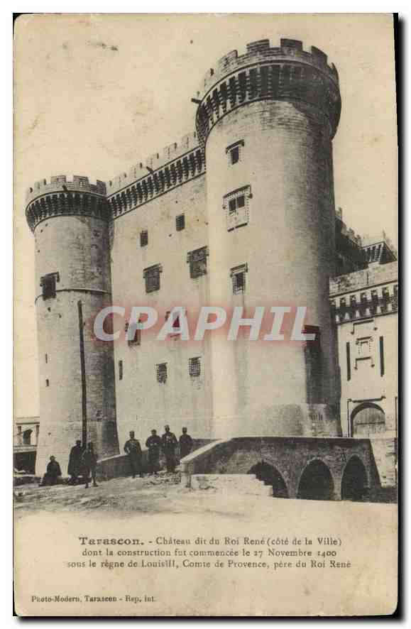 Tarascon — Château dit du Roi René (côté de la Ville) — Photo-Modern, Tarascon, Rep. Int.