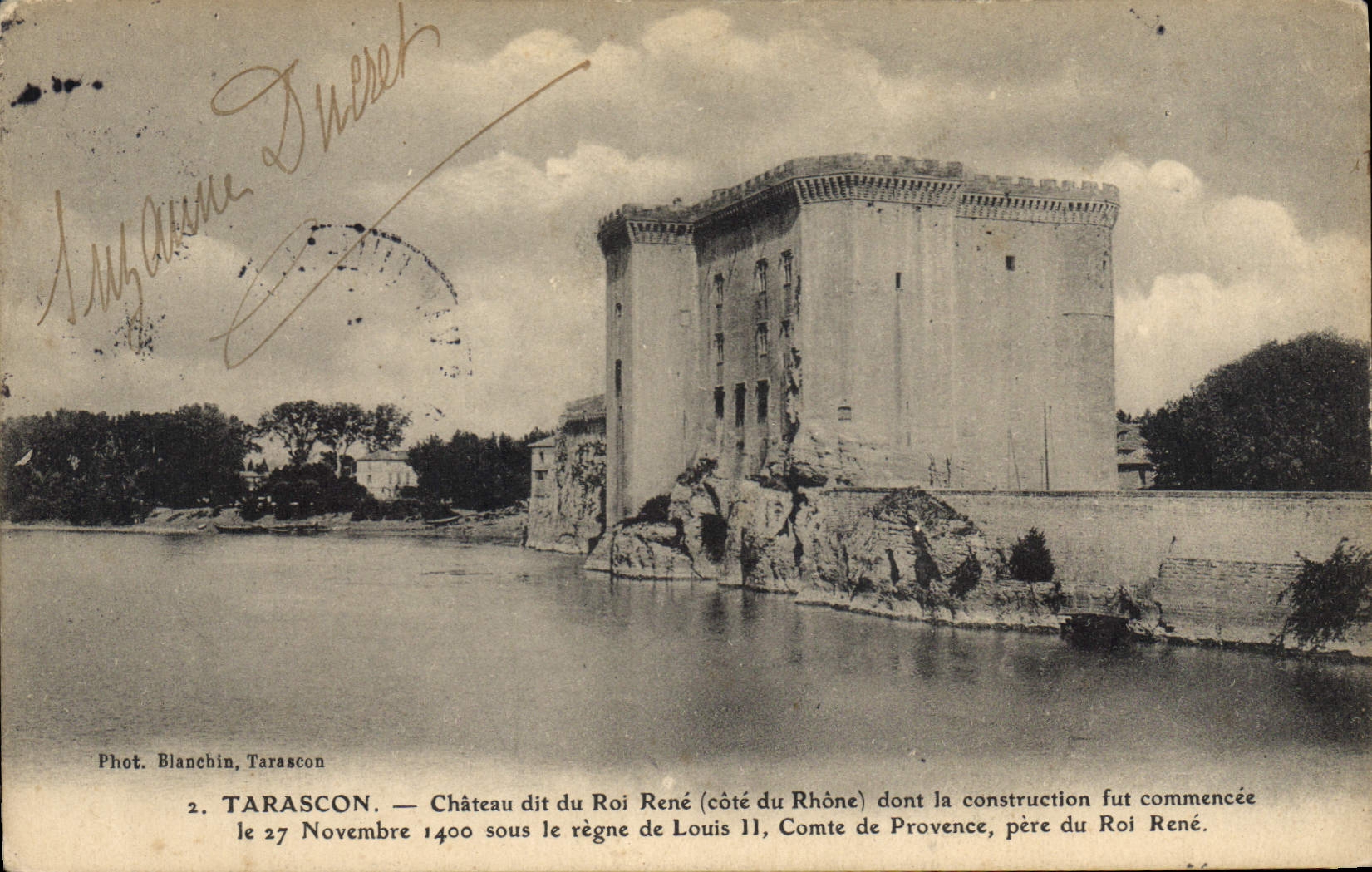 Tarascon — Château dit du Roi René (côté du Rhône) — Phot. Blanchin, Tarascon