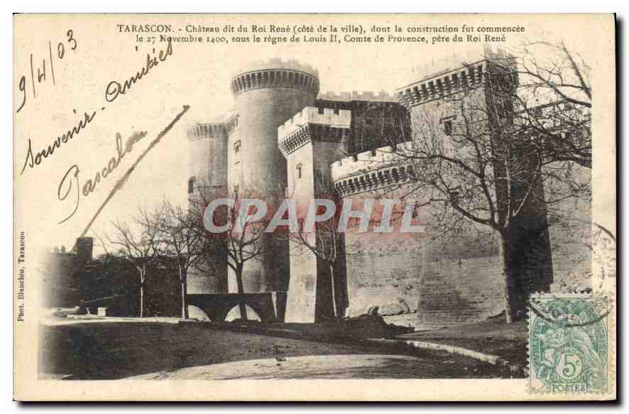 Tarascon - Château dit du Roi René (côté de la ville) — Phot. Blanchin, Tarascon