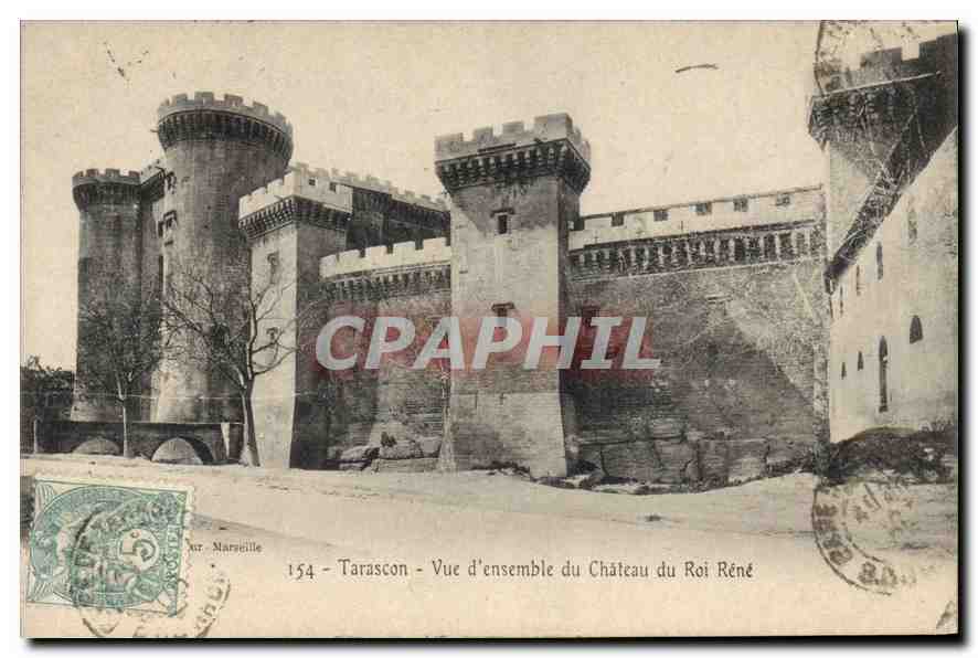 Tarascon — Übersicht des Schlosses des Königs René — Verlag Marseille, n° 154