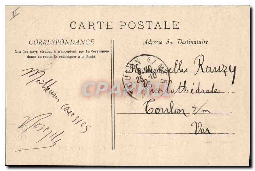 Tarascon — Übersicht des Schlosses des Königs René — Verlag Marseille, n° 154 — Rückseite