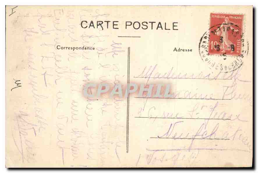 CPA Tarascon le Chateau sur le Rhone construit au XV siecle par Louis II pere du Roi Rene actuelleme — Verso