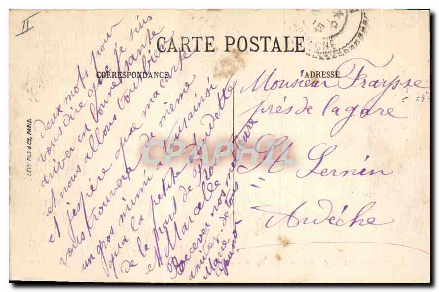 CPA Tarascon le Pont suspendu et chateau du Roi Rene  — Rückseite