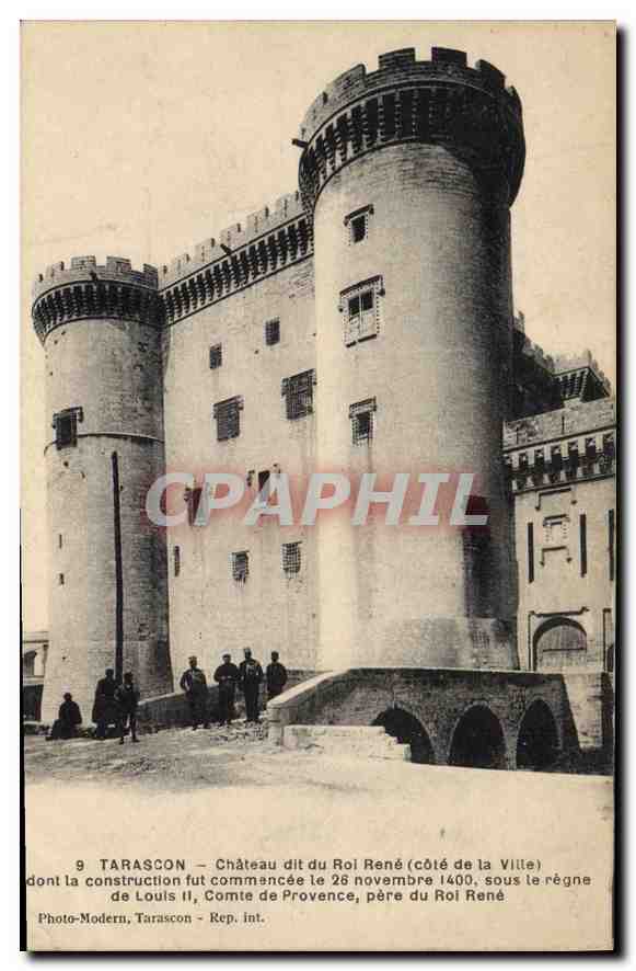 Tarascon — Château dit du Roi René (côté de la Ville) — Photo-Modern, Tarascon - Rep. int.