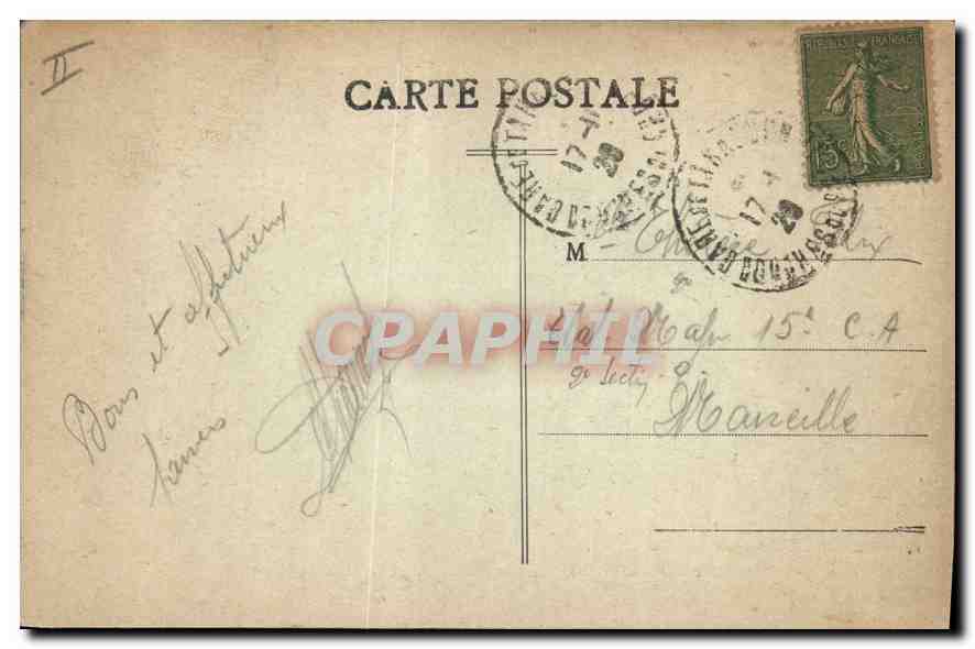 CPA Tarascon vue generale le Rhone le Pont et Chateau du Roi Rene Bateau — Reverso