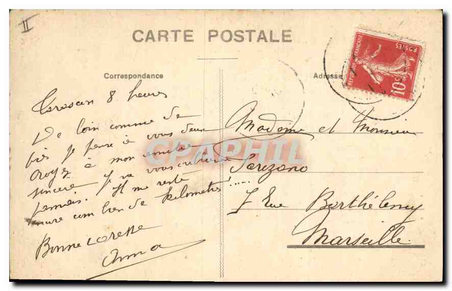 CPA Tarascon la Mairie  — Rückseite