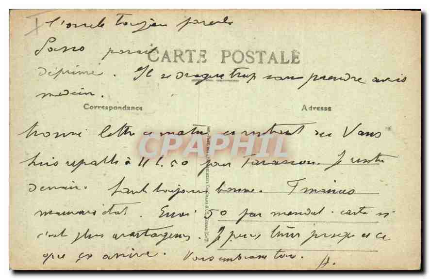 CPA Tarascon Portail XII siecle de l'eglise Ste Marthe et Clocher XV siecle  — Rückseite