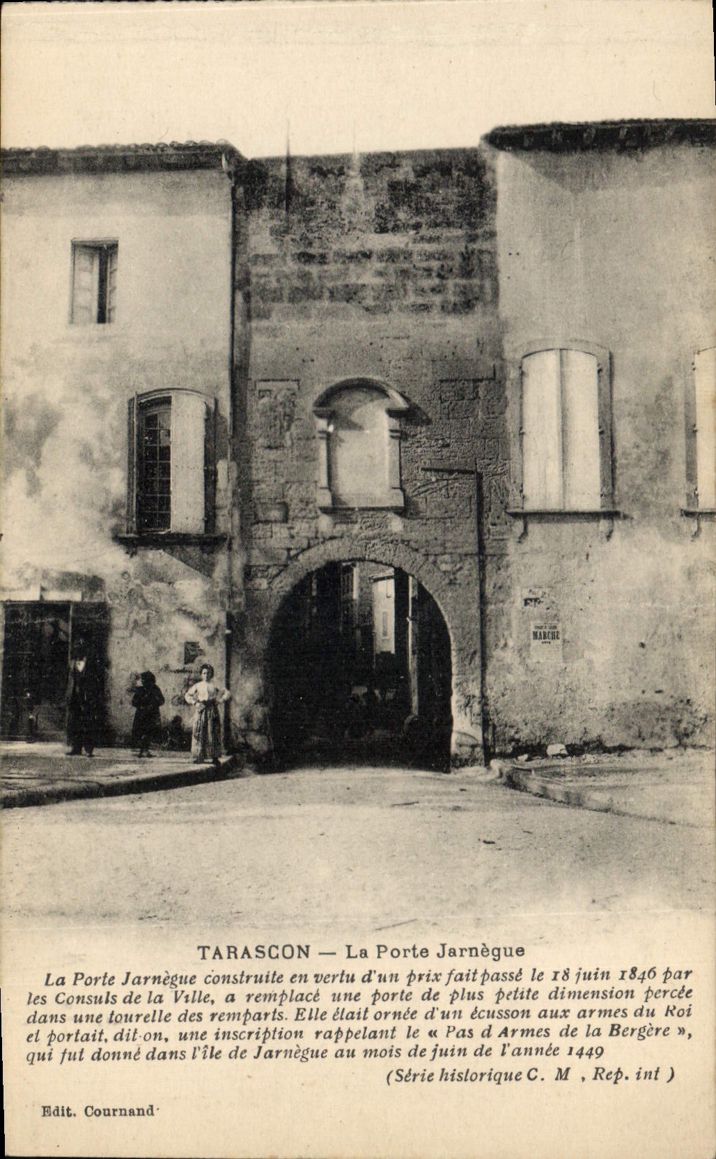 Tarascon — La Porte Jarnègue — Edit. Cournand, Série historique C. M.