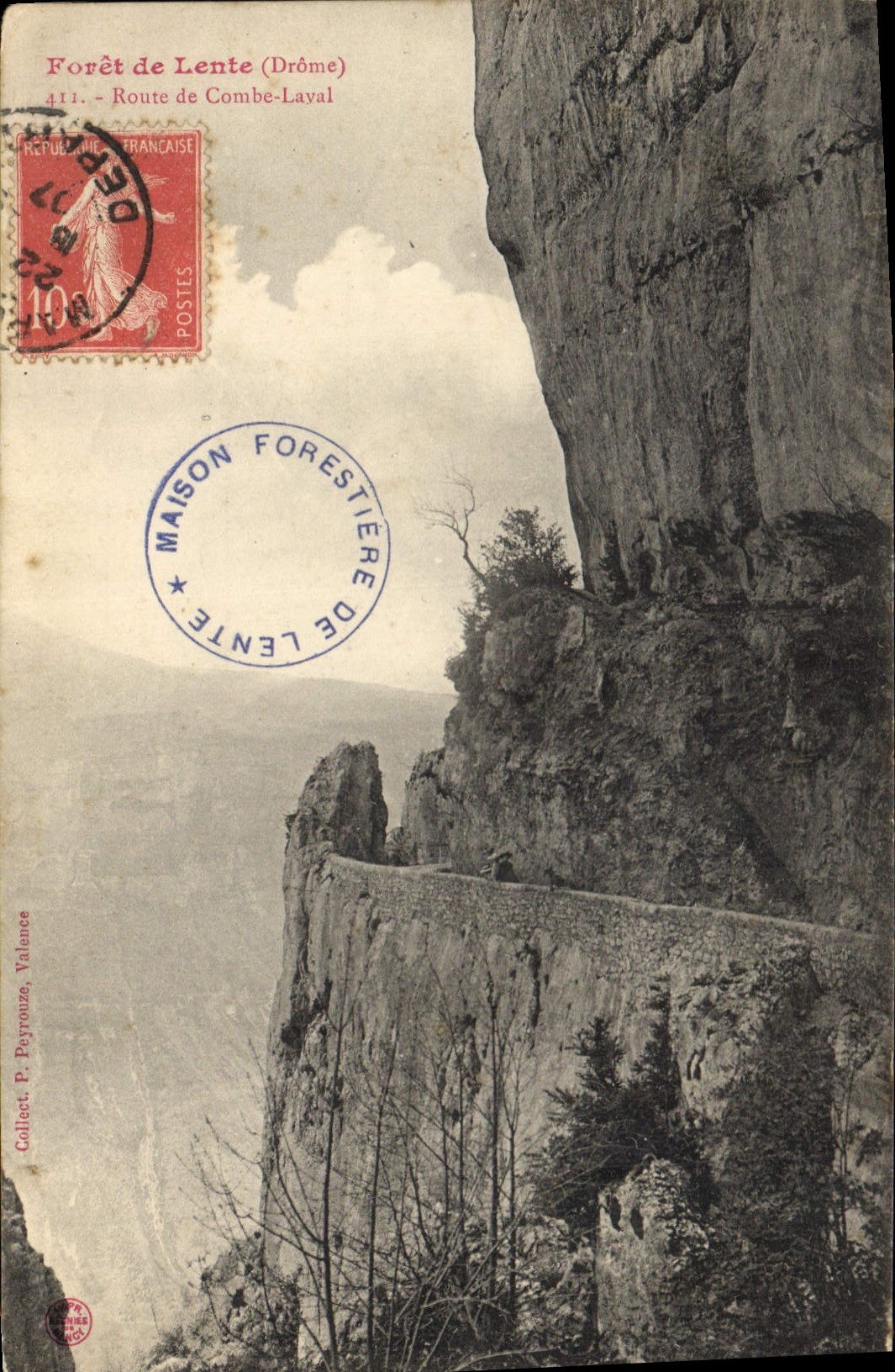 Forêt de Lente (Drôme) — Route de Combe-Layal — Collect. P. Peyrouze, Valence