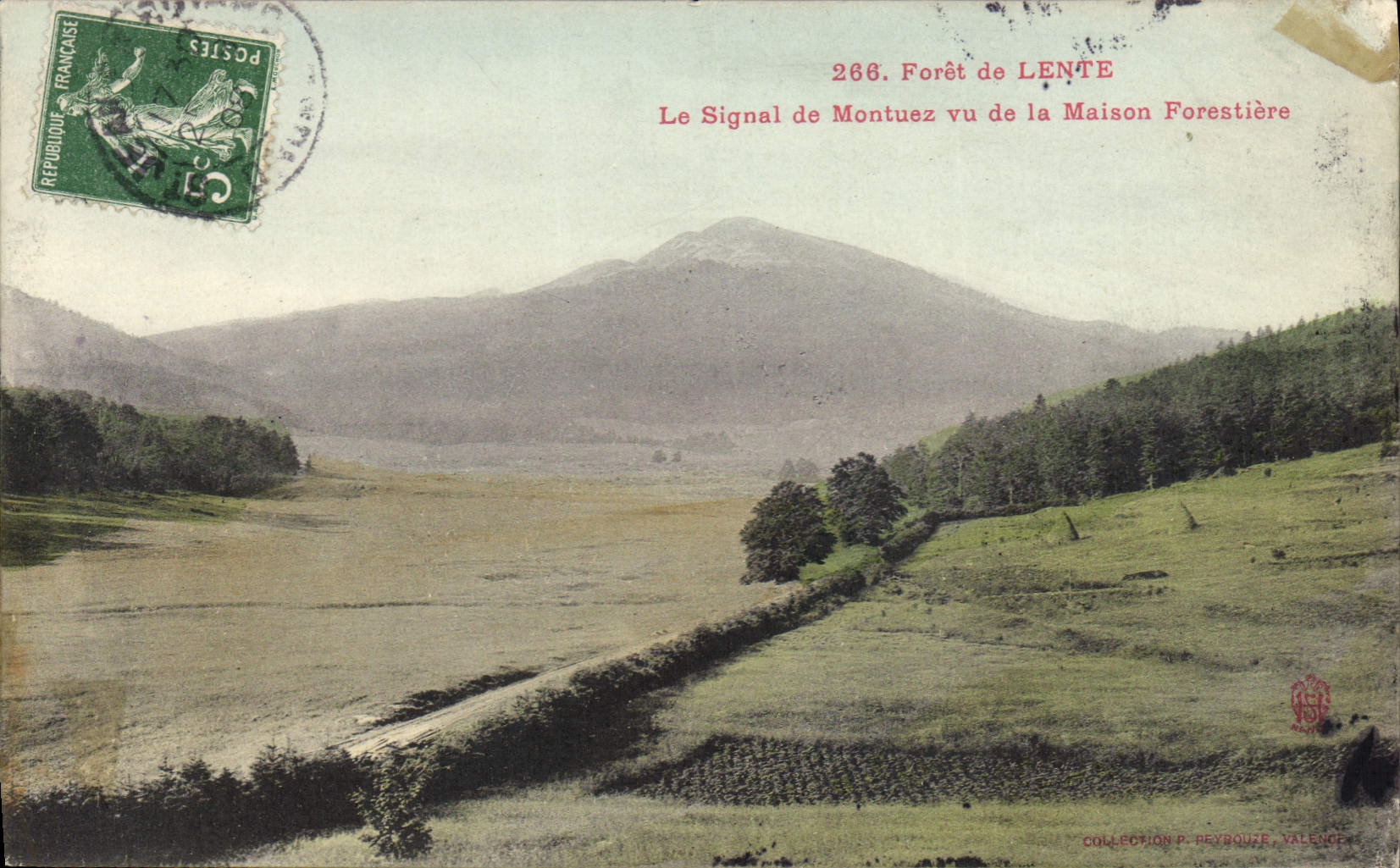 Der Signal de Montuez aus Sicht der Forsthaus — Wald von LENTE — Sammlung P. Peybouze, Valence