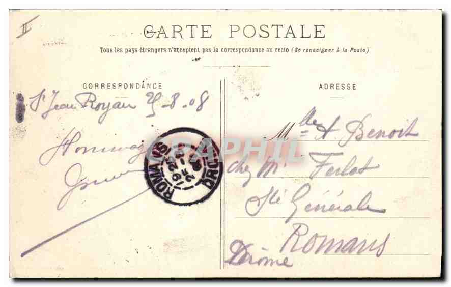 Der Signal de Montuez aus Sicht der Forsthaus — Wald von LENTE — Sammlung P. Peybouze, Valence — Rückseite