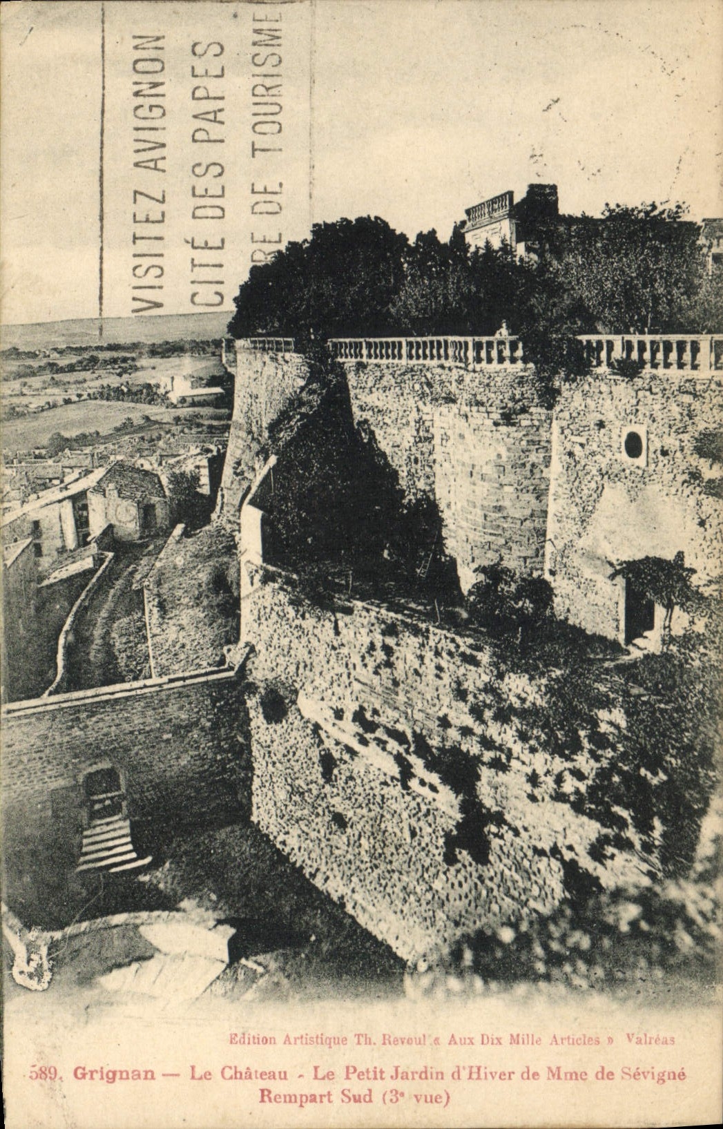 Grignan — Le Château. Rempart Sud (3e vue) — Édition Artistique Th. Raveul & Aux Dix Mille Articles, Valréas
