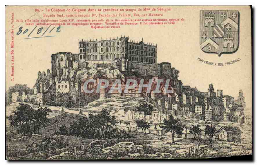 Le Château de Grignan dans sa grandeur au temps de Mme de Sévigné — T. Rorem & Aux Dix Mille Artistes, n°89
