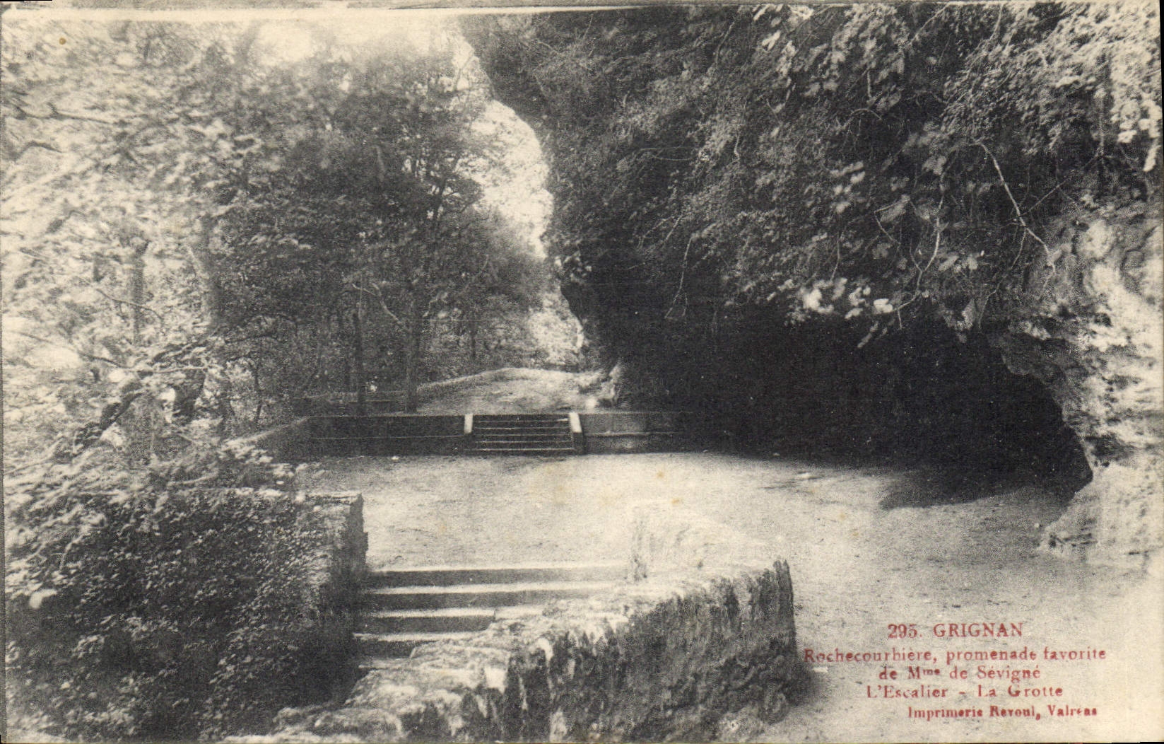 Grignan — Rochecourbière, promenade favorite de Mme de Sévigné — Imprimerie Revouli, Valreas