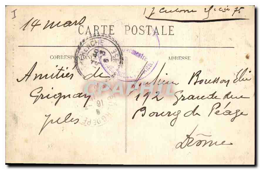 Grignan — Intérieur du Château François Ier - La Tour Sévigné — Éditeur : P. Béroult & aux dix mille Articles à Vienne — Reverso