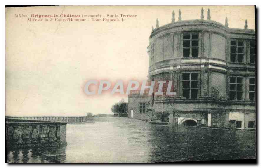 Grignan-le-Château (restauré) — Allée de la 2e Cour d'Honneur – Tour François — édition Art. Clés, Valdès