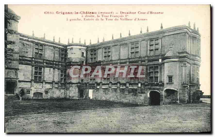 Grignan-le-Château (restauré) — Deuxième Cour d'Honneur, Tour François Ier, Entrée de la Tour du Veilleur d'Armes