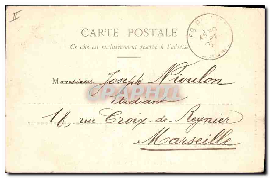 Château de Grignan — Sur la Terrasse, Allée de la Cour d'honneur — L. Revoul, aux Dix mille Articles, Valréas — Back
